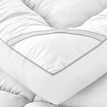 10cm Thick Quilted Mattress Topper With Elastic Straps, Multiple Sizes Available - Single - View 2