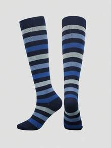 5/1 Pairs Unisex Multi-Color Striped Professional Sports Compression Socks Suitable For Running, Cycling, Hiking, And Long Standing - Multicolor - View 21