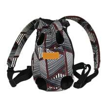 Breathable Hands-Pet Front Backpack, 4-Leg Out Design Chest Bag Dogs & Cats, Outdoor Travel, Pet Lover Present - Black Stripes - View 1