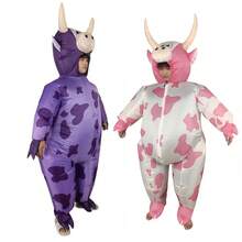 Adult Colored Cow 3D Inflatable Suit, Full Body Cartoon Doll Set, Halloween Party, Annual Party, Funny Cosplay Performance Costumes - Multicolor - View 1