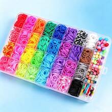 2650pcs Rainbow Silicone Rubber Band Craft Set - DIY Bracelet Making Kit With Cute Animal And Floral Patterns, Letter Charms - Creative Gift Idea, No Power Required - Bead Kit - View 3
