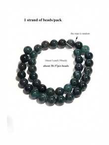 1 Strand 4/6/8/10mm Natural Stone Green Moss Agate Beads Round Genuine Stone Beading Loose Gemstone For DIY Charm Bracelet Necklace Earring - Multicolor - View 12