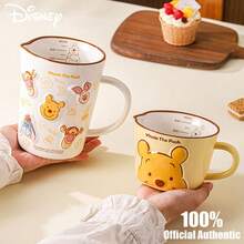 Gelas Ukur Keramik Resmi Disney Otentik Bermerek Winnie The Pooh, Gelas Ukur Kapasitas Besar, Gelas Susu untuk Sarapan di Rumah, Gelas Ukur Kreatif untuk Memanggang dengan Skala, Gelas Ukur Keramik Tahan Suhu Tinggi Microwave, Gelas Susu Kedelai - MultiWarna - View 8