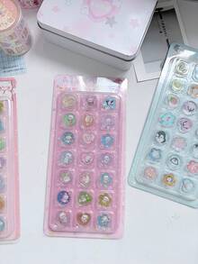 21款可愛動物大理石紋貼紙，適用於亮面手機殼與筆記本 - 彩色 - 查看 9