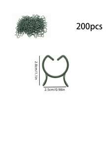 100/200Pcs Horticultural Clips Butterfly Clasp Plant Garden Fixing Clips 3 Sizes Planting Support Grippers Great For Flower Vine&Vegetable Lever Loop Clamp Holding Stems,Ties For Vines,Flowers&Vegetables,Garden Grid Holders For Secure Stem Clamping - Green - View 16