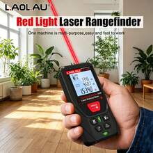 L.A.OL.A.U LAOLAU 雷射測距儀，±1mm 高精度數位測量工具，附背光 LCD 螢幕、氣泡水準儀，可測面積/體積/勾股定理，30 組數據儲存，便攜式測距儀，適用於建築、居家翻修與 DIY - 均碼 - 查看 2