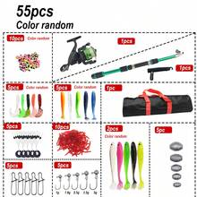 Portable Telescopic Fishing Rod, Telescopic Sea Rod, 54pcs Lure Fishing Set, Suitable For All Water Layers, Can Be Used For Freshwater And Saltwater, Fishing Gift For Men - Set 11 - View 11