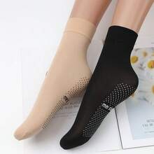 10 pasang Stoking Pendek Sutra Beludru Tebal Motif Polkadot untuk Wanita, Kaos Kaki Pergelangan Kaki Elastis Anti Selip untuk Musim Semi & Musim Panas - MultiWarna - View 5