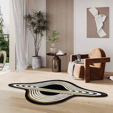 1pc Modern Creative Cartoon Fun INS Style 3D Illusion Planet Shaped Decorative Rug, Suitable For Bathroom, Kitchen, Entrance, Hallway, Bedside, Living Room, Bedroom, All Seasons Machine Washable Soft Floor Mat, Home Decor - Multicolor - View 5