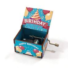 1pc Birthday Gift Hand Crank Music Box, Romantic Cute Style Finished 8-Note Music Box, Hand Crank Playback, Desktop Decor For Birthday Party, Thoughtful Gift For Friends And Couples - Birthday Series - View 14