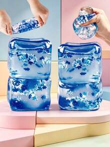 1pc Creative Snowflake Ice Cube Squishy Toy, Squeezable, Deformable, Rebound, Silent Anxiety Relief, Portable Sensory Vibration Stress Relief Toy, Relieve Stress And Improve Daily Mood, Ideal Holiday Gift - Multicolor - View 5