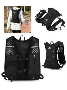 Waterproof Wear-Resistant Breathable Adjustable Outdoor Running Sports Backpack - Black - View 11