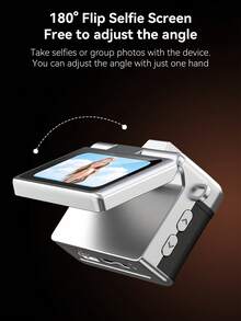 Palm-Sized Mini Camera With 180° Flip Screen And Beauty Filters-Perfect For Capturing Campus And Outdoor Moments; Doubles As A Portable Hanging Accessory - 查看 8