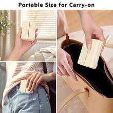 Boîte à pilules quotidienne beige de 10 cm, design à 7 compartiments, boîte à pilules de voyage portable [design pliable], s'adapte dans la poche du portefeuille, pour ranger les vitamines, l'huile de foie de morue, les compléments de santé et les médicaments - Beige - Voir 11