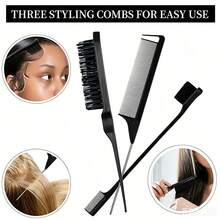 Black Synthetic Hair Mannequin Head Set - Professional Hairdressing Training Model, With Sturdy Tripod Stand, Hair Clips And Styling Tools, Halloween - View 9