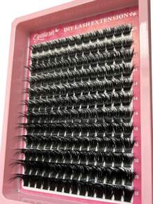 D Curl Spiky Eyebrow Shape Lash Clusters 14/12 Rows Multi Density 60D To 150D Uneven Thickness 9-18mm DIY Lashes - D - View 9