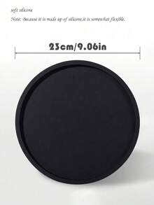 1pc Silicone Round Vanity Tray, Decorative Storage Organizer Rack For Bathroom, Toilet Tank, Bedroom, Kitchen Countertop, Suitable For Jewelry, Candles, Lotion Bottles, Cosmetics, Marble White - Multicolor - View 21