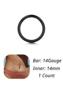 CIZME Clicker Belly Button Rings 14G(1.6mm) Gold Plated Belly Button Piercing Hoops 14G 6/7/8/10/12/14mm Inner Clicker Belly Button Rings For Women - Circular Ring - View 22