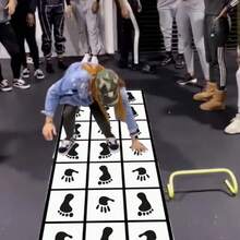 Large Team Game Floor Mat, Group Gathering Entertainment Props, Polyester Clear Printing Game Props, Fun Sensory Folding Floor Mat Made Of Polyester Fiber, Is A Body Coordination Game Accessory, Multi Person Interactive Balance Challenge - Multicolor - View 6