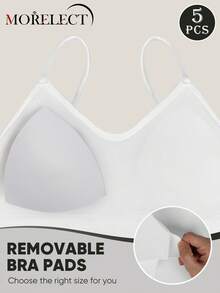 Morelect 5pcs/Set Women's Wireless Bra With Removable Pads, Daily Bra, Striped Design - Multicolor - View 6