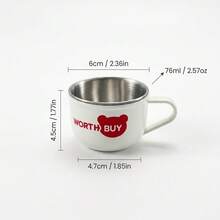 1 Stück 76/80ML 316 Edelstahl Kaffeebecher mit Griff, tragbarer Wasserbecher, isolierter Anti-Verbrühungs Trinkbecher, wiederverwendbarer Tee Milch Kaffeebecher, geeignet für Studenten und Erwachsene zur Verwendung in Schule, Büro, Reisen, Outdoor Camping, Picknick - Verschiedenfarbig - Übersicht 23