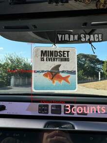 "Funny Twatwaffle Waffle & Mindset Is Everything Goldfish Shark Fin Car Air Freshener, Natural Plant Essential Oil Scent, 60-90 Days Long Lasting, No Alcohol, Heat Resistant, Odor Eliminator, Hanging Aromatherapy For Car, Sarcastic Meme & Bookmark" - Coffee + Vanilla + Amber (Reinforced) Scent - View 17