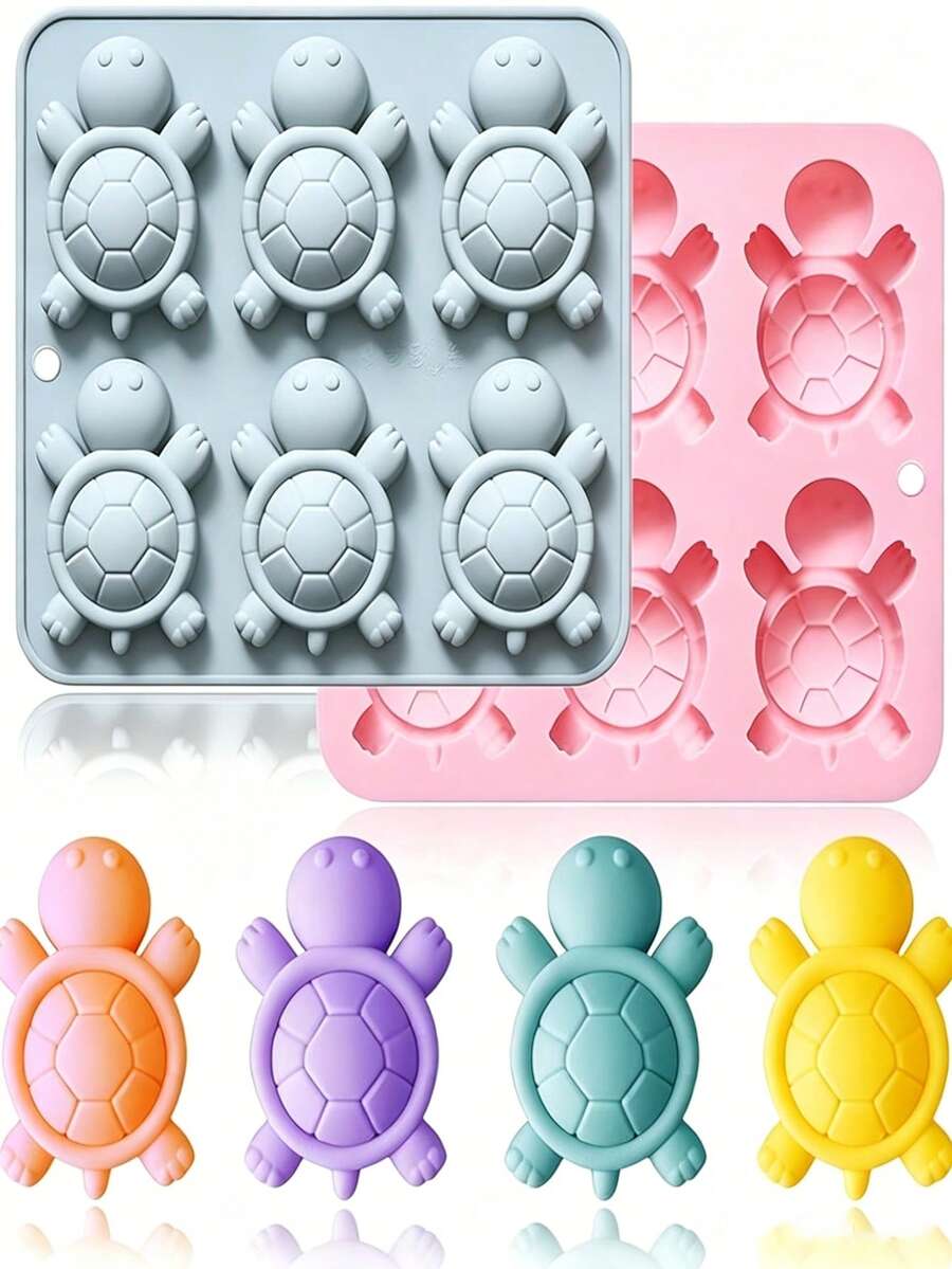 Cute 3D Pink Turtle Silicone Ice Mold, Multi-Functional Home Baking Mold. Refrigerator Ice Tray, Suitable For Home, Bar, Club, Whiskey, Party And Gift, Mini Ice Cube Mold, Kitchen Accessories, Home Goods, Baking, Kitchen, Teacher Gift