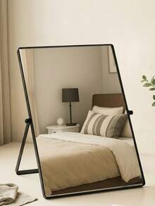 Metal Stand Makeup Mirror, Large Rotating Desktop Makeup Mirror, Bedroom, Desktop Vanity Mirror, Portable Bathroom Makeup Mirror, Supports 360-Degree Rotation, Tabletop Mirror, Home Mirror/Princess Rotating Mirror, Home Decor, Bedroom Accessories, Suitable For Bathroom, Office, Bedroom, Dorm, Back To School, Halloween, Christmas Best Gift - Multicolor - View 4