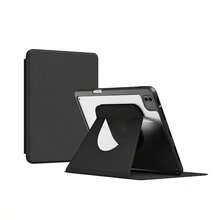 TIANYIMING 透明壓克力 360° 旋轉保護殼，多折疊支架保護殼，相容於 iPad/GalaxyTab/LenovoTab/LenovoXiaoxin PAD/LenovoIdea Pad/MatePad/HonorPad/XiaomiPad/RedmiPad 及其他系列平板電腦機型，亦相容於 iPad A16 2025、Air 11/13、M2/M3 2024/2025、Pro 11/13、M4 2024、Air 5/Air 4 10.9 吋 2022、第 9 代、第 8 代、第 7 代 10.2 吋、第 5 代、第 6 代 9.7 吋、第 10 代 10.9 吋 2021、Pro 11/12.9 吋、Mini6 - 深黑色 - 查看 4
