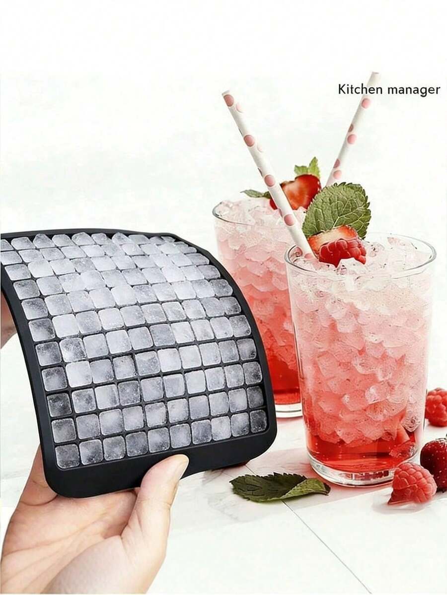 1PC 160 Grid Silicone Ice Cube Tray, Mini Ice Cube Mold, Portable Ice Maker, Suitable For Making Ice Cubes, Cocktail Ice Balls, Applicable For Home, Bar, Essential Kitchen Gadget For Home, Summer Kitchen Tool, Kitchen Accessory, Travel Essential.