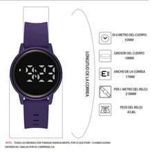 ZOEA 1 pieza Reloj digital minimalista para mujer,correa de silicona ultra suave, pantalla LED clara,ligero y cómodo, ideal para uso diario,regalo perfecto - Morado - Ver 3