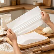 100Pcs Non-Stick Parchment Paper Sheets, 13 Inch Rectangular Greaseproof Baking Tray Liners, High Temperature Resistant Disposable Bake Paper For Oven Microwave BBQ Roasting Kitchen Baking Supplies - View 4