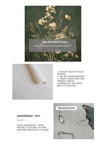 1pc Frameless Vintage Dark Green Floral Wall Art Print Dark Academia Decor Cottagecore Botanical Print Aesthetic Apartment Living Room Bedroom Back To School Funky Posters Dorm Essentials - Retro Floral - View 9