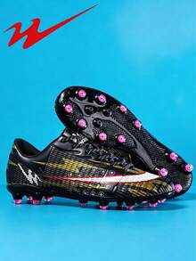 SHUANGXING Double Star Adult & Youth Long Stud Football Shoes, Classic Anti-Slip Wear-Resistant Breathable Outdoor Football Training Shoes, Unisex Casual Sports Shoes - Black - View 1