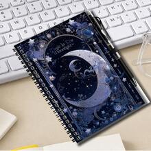 1套夢幻月光魔法風2D螺旋線圈筆記本組，封面飾有閃爍星星、月亮與花朵，散發神祕浪漫氣息。內含100頁(50張)，書寫流暢。附贈配套精美原子筆。適合開學、工作與學習，亦適合作為畢業與生日的高品質禮物，可用作日記、日誌計畫本、備忘錄。 - J - 查看 2