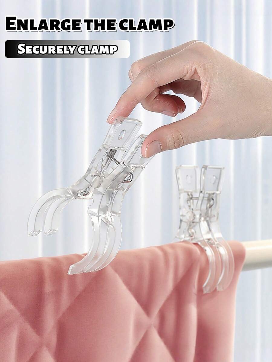 Large Heavy Duty Clothes Clips Windproof Strong Spring Clothes Drying Clips Suitable For Home And Travel Large Plastic Sock Clips Clothes Pegs For Summer Clothes Drying Or Birthday Party Balloon Decorations Beach Beach Travel Essentials