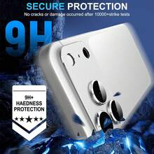 CASECOPS Protecteur d'écran de lentille de téléphone argenté, qualité haute définition, anti-chute anti-rayures, compatible avec 17 Pro Max/17 Pro. Anti-empreintes, anti-chute, anti-rayures, film en verre trempé 9D anti-bris, installation ultra-rapide, conception anti-poussière, protecteur d'écran en verre trempé - Argent 1 pièce - Voir 4