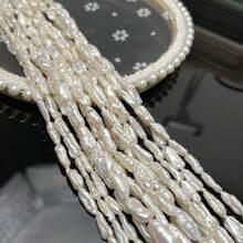 1顆天然淡水珍珠琵琶巴洛克風珠飾 DIY項鍊手鍊手工藝配件 36cm - 白色 - 查看 5
