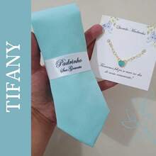 Semi Slim Godfather Tie And Gold Plated Godmother Bracelet Kit READY DELIVERY - 綠水 - 查看 3