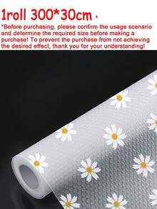 1/3 Roll Daisy Pattern Cabinet Liner, Non-Adhesive Drawer Mat, Anti-Slip Refrigerator Pad, EVA Waterproof Fridge Liner Cabinet Mat Easy Clean Placemat Daisy Pattern Drawer Liner - Anti-Slip Waterproof Cabinet Liner, Trimmable Shelf Liner - Multicolor - View 15