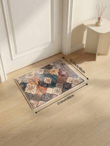 1pc Multi-Color Moroccan Style Living Room Rug. Suitable For Kitchen, Dining Room, Bedroom, Room Holiday Decor, Indoor/Outdoor, Office, Lobby, Non-Slip Doormat, Bathroom Rug, Hallway, Study Gaming Area Rug. - Multicolor - View 16