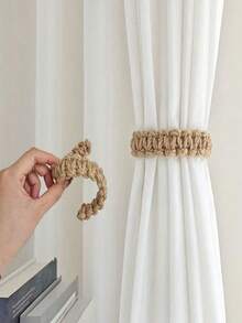 1/2/4pcs Curtain Tie Backs, Woven Curtain Ropes, Curtain Clips, Suitable For Bedroom, Living Room Home Decor - Multicolor - View 2