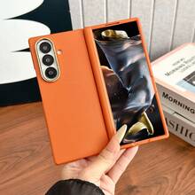 1pc Solid Color Popular Business Lightweight Shockproof Anti-Slip Smart Phone Case Fashionable Phone Cover Foldable Phone Case Protective Cover Foldable Phone Case Compatible With Galaxy Z Fold7 Galaxy Z Fold6 Galaxy Z Fold5 Galaxy Z Fold4 Can Be Used As Birthday Gift Graduation Gift Back To School Gift - Multicolor - View 27