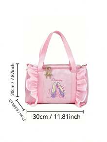 Korean Style Children's Dance Bag, Girls' Ballet Dance Bag, Fashionable Practice Shoulder Handbag Backpack Little Princess - A - View 3