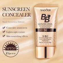 SADOER 象牙白 BB 霜 SPF50，40g 女用臉部修飾霜，輕盈配方 遮毛孔 + 防曬，適合日常妝容 - 象牙白 - 查看 2