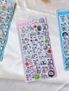 Pegatinas Lindas de Panda para Alivio del Estrés con Relieve 3D Decoración para Manualidades Infantiles Regalo Adorno - Multicolor - Ver 6