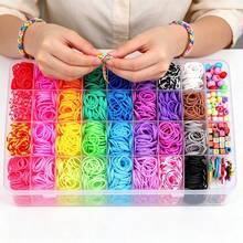 2650pcs Rainbow Silicone Rubber Band Craft Set - DIY Bracelet Making Kit With Cute Animal And Floral Patterns, Letter Charms - Creative Gift Idea, No Power Required - Bead Kit - View 5