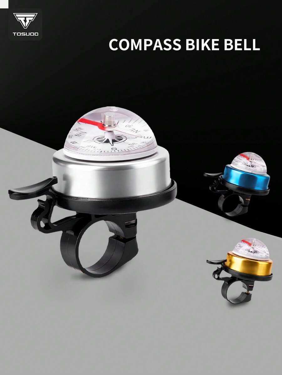 TOSUOD Aluminum Rotating Bike Bell For Mountain Bicycles. Durable Alloy Construction, Easy Twist Operation With Loud Clear Chime, Practical Accessory For Daily Commuting And Off-Road Cycling. - Multicolor - View 1