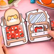 Capybara Quiet Book, Capybara School Learning DIY Handmade Material Kit, Children's Self-Made Toy Book - Multicolor - View 7