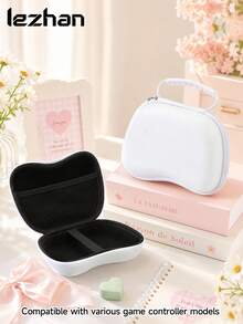 1pc Pink Bow Print Pattern, Pure Black And White Design Game Console Controller Storage Bag, Compatible With PS5 Game Console Controller Storage Bag, Dustproof And Scratch-Resistant, Portable Storage To Protect Your Favorite Console, The Best Gift For Switch Players - View 4
